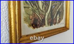 Tableau Robert Hainard 1906-99 Martin Pêcheur 1958 Reproduction Lithographique