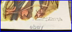 Tableau Robert Hainard 1906-99 Martin Pêcheur 1958 Reproduction Lithographique