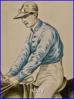 Tableau ancien XIX gravure Albert ADAM Steeple-Chase chevaux hippisme courses Tableau ancien XIX gravure Albert ADAM Steeple-Chase chevaux hippisme courses