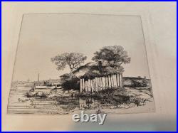 Tableau gravure Rembrandt XIX ème siècle La Chaumière