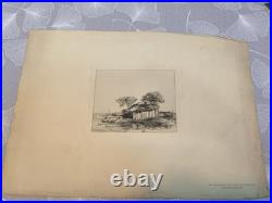 Tableau gravure Rembrandt XIX ème siècle La Chaumière