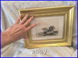 Tableau gravure Rembrandt XIX ème siècle La Chaumière