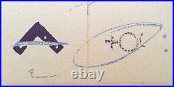 Tapies Antoni Lithographie originale angle et signes 1980 Abstraction lyrique
