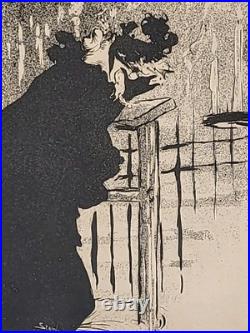 Théophile A. STEINLEN (1859 1923) L'aveu Litho originale avant le texte