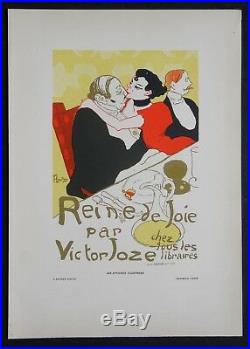 Toulouse LAUTREC Lithographie originale de 1896 Reine de Joie Affiche