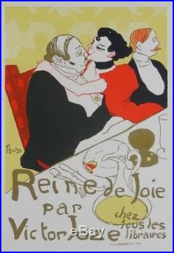 Toulouse LAUTREC Lithographie originale de 1896 Reine de Joie Affiche