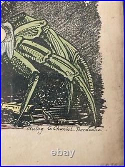 Très Belle Gravure 1886 La Comédie Bordelaise Journal Hebdomadaire Ange Docteur