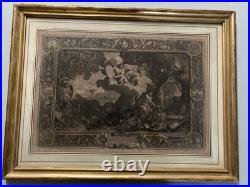 Très Belle Gravure Après Charles Lebrun Scène Lithologie Forgeron Forge XVIIIe