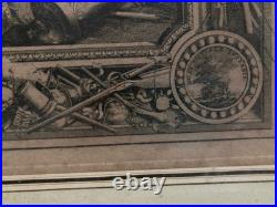 Très Belle Gravure Après Charles Lebrun Scène Lithologie Forgeron Forge XVIIIe