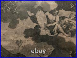 Très Belle Gravure Après Charles Lebrun Scène Lithologie Forgeron Forge XVIIIe