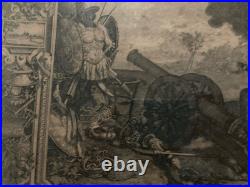 Très Belle Gravure Après Charles Lebrun Scène Lithologie Forgeron Forge XVIIIe