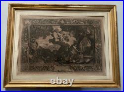 Très Belle Gravure Après Charles Lebrun Scène Lithologie Forgeron Forge XVIIIe