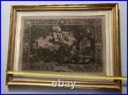 Très Belle Gravure Après Charles Lebrun Scène Lithologie Forgeron Forge XVIIIe