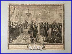 Très Belle Gravure BOSSE Abraham 1645 Eau Forte XVIIe Cérémonie Observée An art