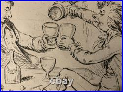Très Belle Gravure, God Save The King, James Gillray XVIIIe 1795 Ancien Litho
