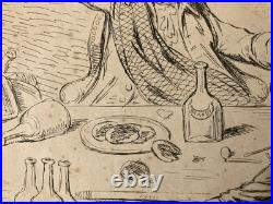 Très Belle Gravure, God Save The King, James Gillray XVIIIe 1795 Ancien Litho