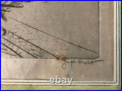 Très Belle Gravure Joseph Hecht Aigle Royal Art Animal Oiseau Rare 1928 Ancien