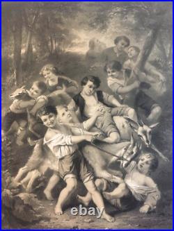 Très Belle Gravure Lithographie 19ème par REGNIER BETTANIER MORLON Av La Lettre