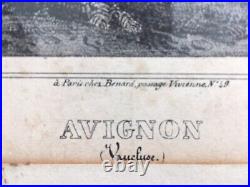 Très Belle Gravures Alois Senefelder Avignon Pont Vaucluse Lithographie XIXe