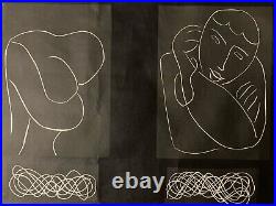 Très Belle Lithographie Henri Matisse 1950 Femme Art Fauvisme Gravure Ancien