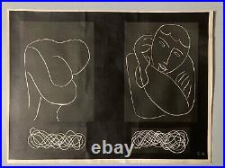 Très Belle Lithographie Henri Matisse 1950 Femme Art Fauvisme Gravure Ancien