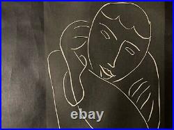 Très Belle Lithographie Henri Matisse 1950 Femme Art Fauvisme Gravure Ancien