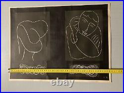 Très Belle Lithographie Henri Matisse 1950 Femme Art Fauvisme Gravure Ancien