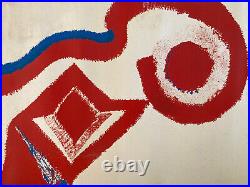 Très Belle Sérigraphie abstrait louis Teyssandier 1970 Art abstraction litho