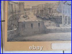 Tres Grande Gravure Port Militaire De Brest 1830 Lithographie Bagnes Prisonniers Tres Grande Gravure Port Militaire De Brest 1830 Lithographie Bagnes Prisonniers