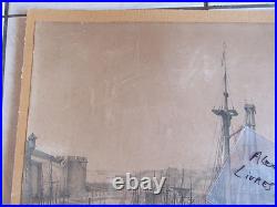 Tres Grande Gravure Port Militaire De Brest 1830 Lithographie Bagnes Prisonniers Tres Grande Gravure Port Militaire De Brest 1830 Lithographie Bagnes Prisonniers