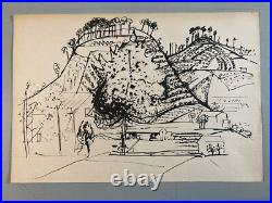 Très belle lithographie Edouard Pignon Signé Sanary Cubisme Art Gravure 1956