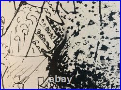 Très belle lithographie Edouard Pignon Signé Sanary Cubisme Art Gravure 1956
