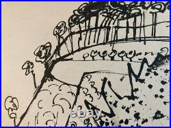 Très belle lithographie Edouard Pignon Signé Sanary Cubisme Art Gravure 1956