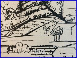 Très belle lithographie Edouard Pignon Signé Sanary Cubisme Art Gravure 1956