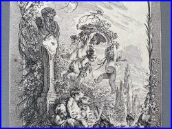 Triomphe de Priape, gravure d'après Boucher, gravure ancienne, XVIIIe