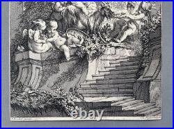 Triomphe de Priape, gravure d'après Boucher, gravure ancienne, XVIIIe