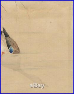 UWEstampe japonaise originale Ohara Koson (Shoson) canard en plongée 73 L02