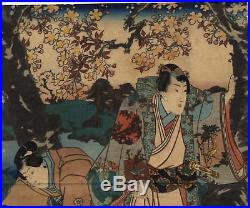 UWEstampe japonaise originale triptyque Toyokuni III 30 M22