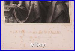 VIERGE AU BAS-RELIEF gravure de François FORSTER (1790-1872) d'après VINCI 1835