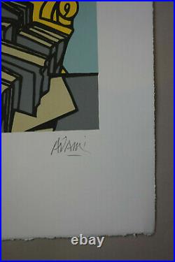 Valerio ADAMI Derrida lithographie originale signée et numérotée
