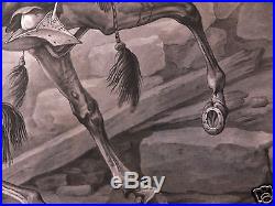 Vernet Jazet aquatinte etching Mamelouk 1823 arabian Horse cheval Arabe