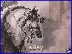 Vernet Jazet aquatinte etching Mamelouk 1823 arabian Horse cheval Arabe