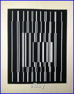 Victor Vasarely (1906-1997) Ancienne Lithographie Cynetique Denise Rene (1)