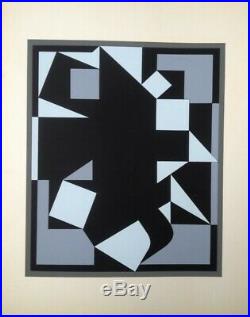Victor Vasarely (1906-1997) Ancienne Lithographie Cynetique Denise Rene (2)