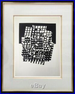 Victor Vasarely (1906-1997) Ancienne Lithographie Cynetique Denise Rene (3)