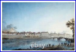 Ville et château de Nice Gravure monumentale