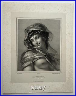 Volupte LITHOGRAPHIE Prud'hon AUBRY LECOMPTE Erotique CURIOSA Prud hon 1827