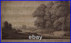 WENCESLAS HOLLAR Deux Hommes route Foret GRAVURE Estampe XVII°