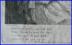 Watteau Pour nous prouver que cette belle. Gravure de Surugue, époque 18ème Watteau Pour nous prouver que cette belle. Gravure de Surugue, époque 18ème