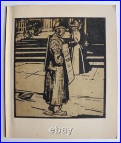 William Nicholson 1898 Types de Londres London Angleterre homme sandwish
